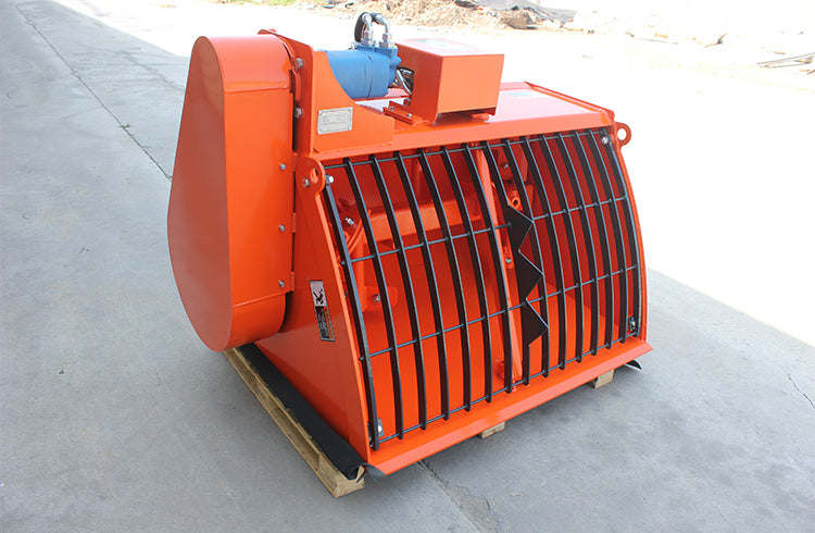 Sibom Skid Steer 14-21 Cu.ft Capacity Concrete Mixer Bucket, Side/front Chute Dispenser