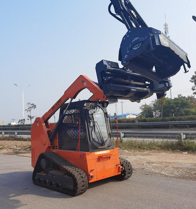 Sibom Skid Steer 78" Boom Mower, 5 Mower Head Options, Multi-joint, 30° Deflection, 15 ft. Arm, Maintenance-free lubrication