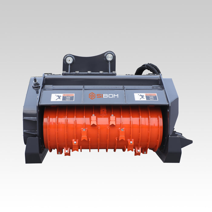 Sibom Mini Forestry Mulcher, Heavy-duty Carbide Teeth, Independent Cooling System/Radiator