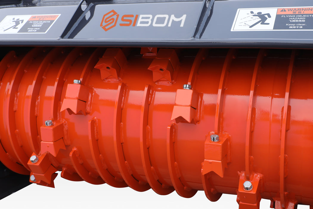 Sibom Mini Forestry Mulcher, Heavy-duty Carbide Teeth, Independent Cooling System/Radiator