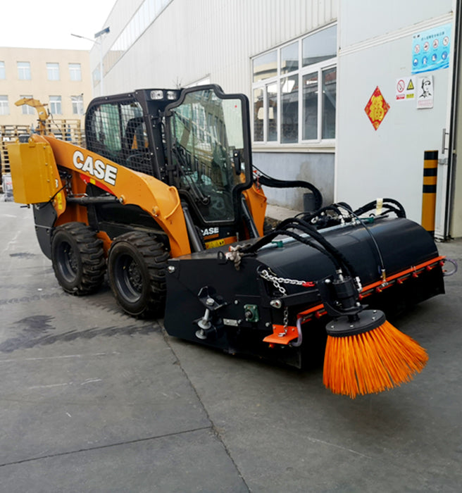 Sibom Skid Steer Pickup Broom with Bucket, 15/26" Brush Diameter, Standard Flow