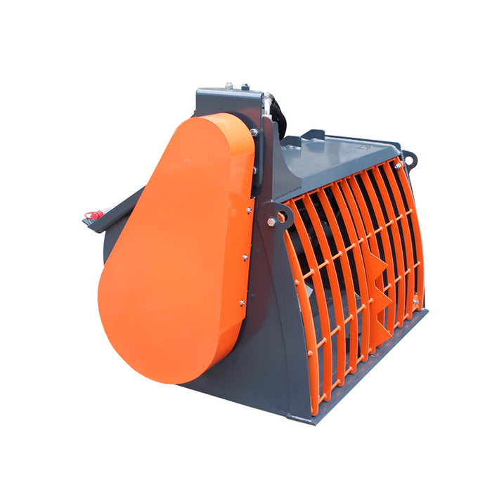 Sibom Skid Steer 14-21 Cu.ft Capacity Concrete Mixer Bucket, Side/front Chute Dispenser