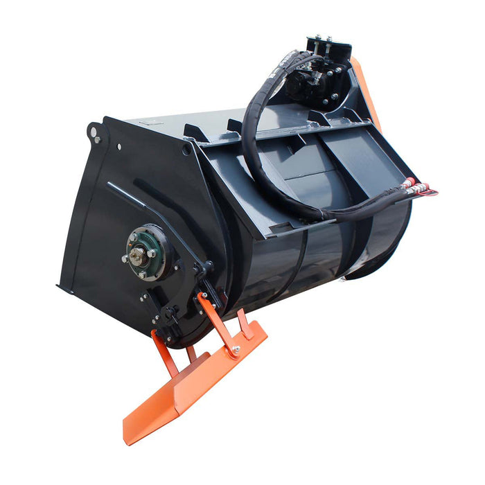 Sibom Skid Steer 14 - 21 Cu.ft Capacity Concrete Mixer Bucket, Side/front Chute Dispenser - Sibom Industry