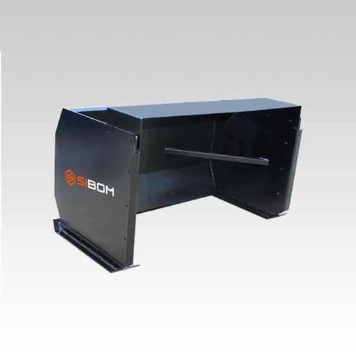 SIBOM Skid Steer Snow Pusher Box, 60" - 96" width, replaceable steel cutting edge - Sibom Industry