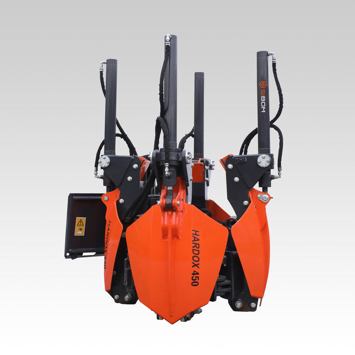 Sibom Skid Steer Tree Spade, 33" - 45" Root Ball Diameter, 4 HARDOX steel blades - Sibom Industry